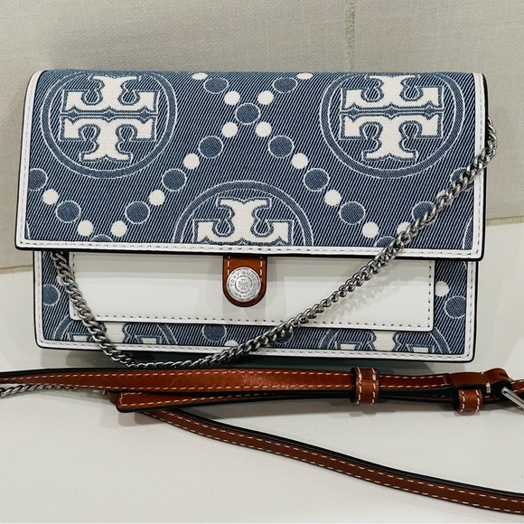 Like New Tory Burch
T Monogram Denim Wallet Crossbody - Picture 16 of 16